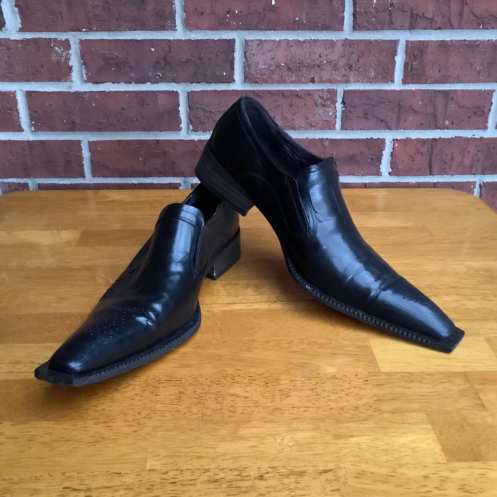 Zota Unique Square Toe Black Dress Loafer Size 13